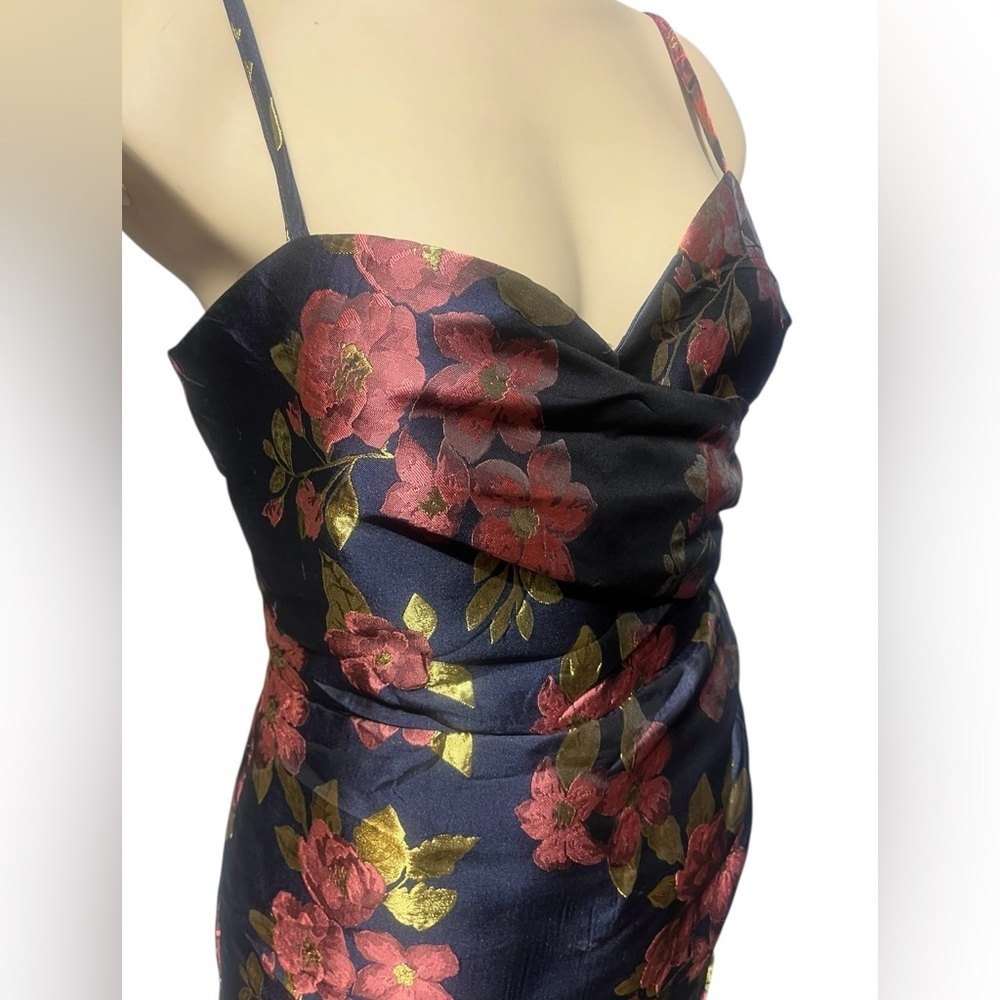 Lulus M Garden Gala Navy Blue Floral Jacquard Skort Romper - Picture 5 of 15